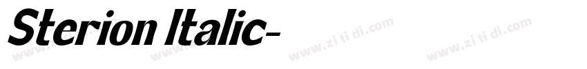 Sterion Italic字体转换